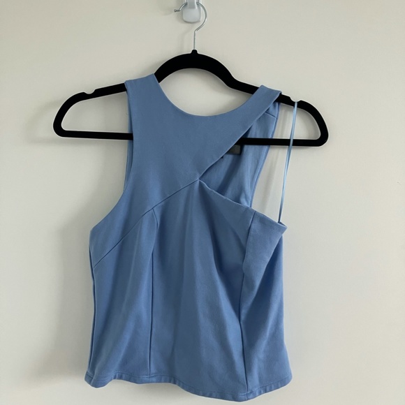 Anthropologie Blue Asymmetrical Tank Top - Picture 3 of 4